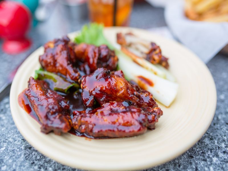 BBQ Wings served at Chippy's Nifty Fifties Diner